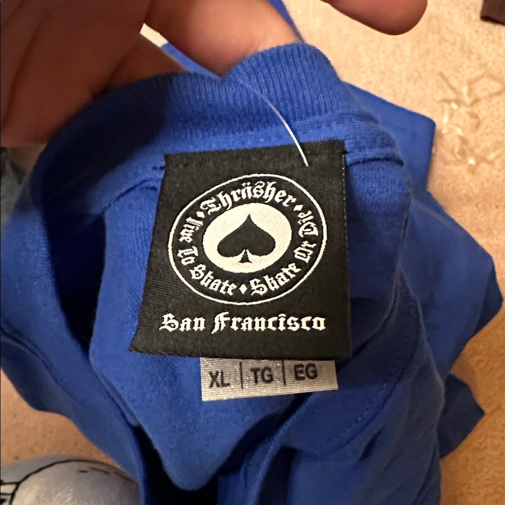 Thrasher Flame Blue Tee NWT - Picture 8 of 9